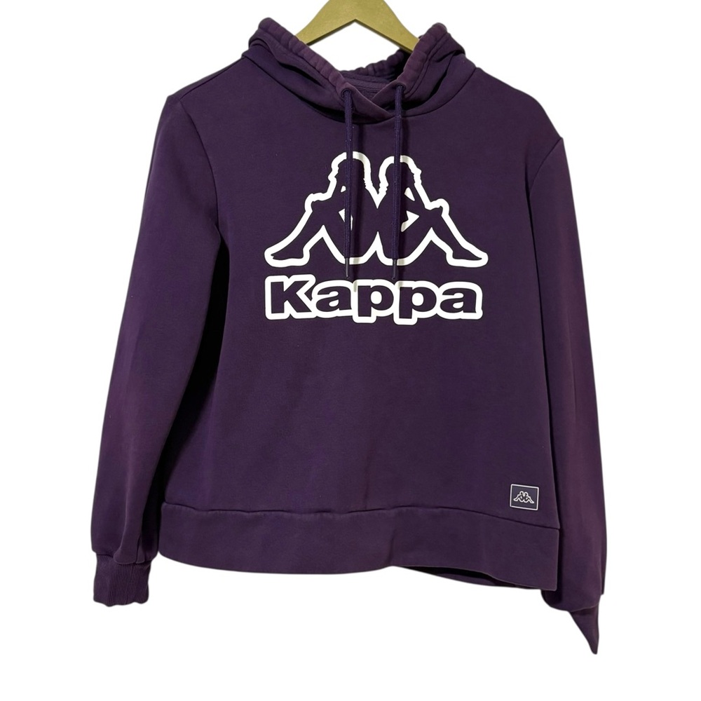 Kappa Women’s Medium Purple Graphic Hoodie‎ Streetwear Punk Grunge Outdoor Retro
